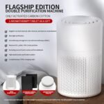 Purificador de aire con filtro HEPA, purificador de aire USB con aromaterapia, purificador de aire silencioso para interiores, hogar, oficina, polvo, humo, pelo de mascotas, alergia al aire