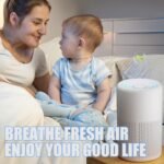 Purificador de aire con filtro HEPA, purificador de aire USB con aromaterapia, purificador de aire silencioso para interiores, hogar, oficina, polvo, humo, pelo de mascotas, alergia al aire