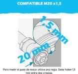 BLUMKRAFT – Adaptador metálico compatible con AGA/Stelrad/Thermopanel M20 x1.5 (prototipo) a M30 x 1.5 – Compatible con termostato M30x1.5 macho (Tado, AVM, Homematic, Fritz)