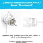 BLUMKRAFT – Adaptador metálico compatible con AGA/Stelrad/Thermopanel M20 x1.5 (prototipo) a M30 x 1.5 – Compatible con termostato M30x1.5 macho (Tado, AVM, Homematic, Fritz)