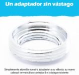BLUMKRAFT – Adaptador metálico compatible con AGA/Stelrad/Thermopanel M20 x1.5 (prototipo) a M30 x 1.5 – Compatible con termostato M30x1.5 macho (Tado, AVM, Homematic, Fritz)