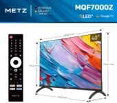 METZ TV Smart TV de 40 Pulgadas, 40MQF7000Z, QLED, Smart TV de 40 Pulgadas, HDR10, Dolby Audio, Bluetooth 5.1, Negro (DVB-T/T2/S/S2/C ATV, Ci+) 2025