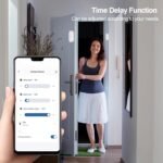 eMylo Alarma doméstica inalámbrica, sensor de puerta WiFi con control remoto, alarma luminosa, temporizador, no requiere concentrador, funciona con alarma antirrobo doméstica