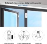 eMylo Alarma doméstica inalámbrica, sensor de puerta WiFi con control remoto, alarma luminosa, temporizador, no requiere concentrador, funciona con alarma antirrobo doméstica