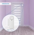 Nivian Alarma de Puerta Inteligente WiFi, Sensor de Puerta Magnético, Inalámbrico con Aplicación Móvil, Notificaciones en Tiempo Real, Botón Manual, Sirena 100dB (Unidad)