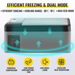 VEVOR Nevera Portátil Eléctrica 15 L 12/24 V Nevera Portátil para Coche, Nevera Eléctrica para Coche con 3 Niveles Batería de Coche Modo Dual con Panel de Control LCD Camping, Negro