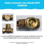 Adaptador metálico compatible con Samson M23 hembra x1.5 (prototipo) a M30 x 1.5 – Compatible con termostato M30x1.5 macho (Tado, AVM, Homematic, Fritz)