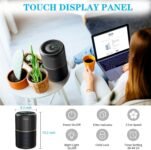 AIRTOK Purificador de aire, purificador de aire con esponja aromática, filtro HEPA para alergias, humo, caspa de mascotas y olores con luz nocturna, temporizador, bloqueo para niños, 25 dB