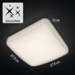 hama | Lámpara Inteligente, Luz de Techo LED WiFi (Lámpara Inteligente con Control por Voz Compatible con Alexa/Google Home, Regulable, 27cm, Control por App) Blanco