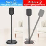 Soporte de altavoz resistente compatible con Homepod 1 y Homepod 2, soportes de altavoz de suelo para soporte Homepod de 1.ª y 2.ª generación, fácil de instalar, paquete de 2, negro