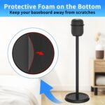 Soporte de altavoz resistente compatible con Homepod 1 y Homepod 2, soportes de altavoz de suelo para soporte Homepod de 1.ª y 2.ª generación, fácil de instalar, paquete de 2, negro