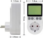 KETOTEK Medidor de Consumo Eléctrico, Enchufe Medidor de Potencia, Monitor de Electricidad con Pantalla LCD 11 Modos, Protección Contra Sobrecarga 3680W/16A