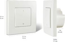 Amazon Basics Interruptor inteligente, interruptor de 2 vías, funciona con Alexa, necesita cable neutro, no necesita concentrador, bidireccional, 8 x 8 x 3,5 cm, blanco, paquete de 1