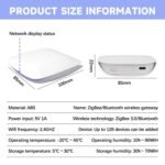 Zigbee Gateway Tuya Zigbee Matter Hub 3.0 Zigbee Bridge Bluetooth Dual Smart Home Hub Tuya Zigbee Gateway, Control de aplicación remota Compatible con Tuya/Alexa/Google Home.