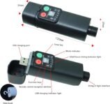 Cadena de luces de vidrio para exteriores, batería recargable con controlador, 36 pies 60 LED 8 modos IP65 impermeable para jardín, patio, boda, fiesta, decoración navideña