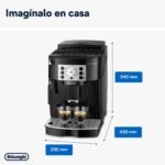 De’Longhi Magnifica S – Cafetera Superautomática Perfetto, Espumador de Leche Manual, Espresso y Capuchino, Panel de Control con Botones, Negro (ECAM22.110.B)
