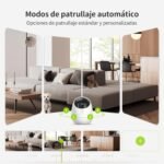 Cámara de Seguridad Interior 2K (3MP), Visión Nocturna a Color, Vista 360°, Cámara Wi-Fi para Mascotas/Perros/Gatos, Detección Humana, Autoseguimiento, Compatible con Alexa D210