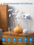 Humidificador Ultrasónico Inteligente y Difusor de Aromas con Temporizador, Difusor WiFi Compatible con HomeKit Alexa y Google Home, Difusor de Aceites Esenciales de 400ml, Sin BPA