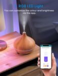 Humidificador Ultrasónico Inteligente y Difusor de Aromas con Temporizador, Difusor WiFi Compatible con HomeKit Alexa y Google Home, Difusor de Aceites Esenciales de 400ml, Sin BPA