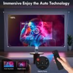 (Aplicaciones integradas y 2025 actualizado) Proyector portátil, SEPYMP Mini proyector 4K, 1080P HD-WiFi 6-BT 5.2, Android 13, Compatible con HDMI/USB/TV Stick/PS5/Laptop, Blanco