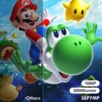 (Aplicaciones integradas y 2025 actualizado) Proyector portátil, SEPYMP Mini proyector 4K, 1080P HD-WiFi 6-BT 5.2, Android 13, Compatible con HDMI/USB/TV Stick/PS5/Laptop, Blanco