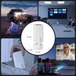 (Aplicaciones integradas y 2025 actualizado) Proyector portátil, SEPYMP Mini proyector 4K, 1080P HD-WiFi 6-BT 5.2, Android 13, Compatible con HDMI/USB/TV Stick/PS5/Laptop, Blanco