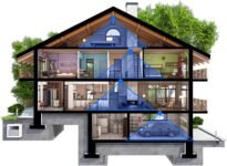 deleyCON 2 x Detector de movimiento por infrarrojos Montaje empotrado en techo Control de luz interno Área de trabajo de 360° Alcance de 6 m Sensor de luz incorporado Blanco