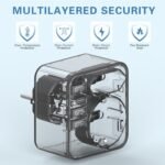 Enchufe de Pared Múltiple con 1 Tipo C y 3 Puertos USB (3.4A), Enchufes Thief con 2 Tomas AC, Tomas USB para Oficina, Habitación y Cocina, Compatible con Teléfono.