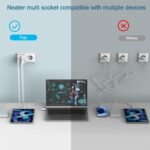 Enchufe de Pared Múltiple con 1 Tipo C y 3 Puertos USB (3.4A), Enchufes Thief con 2 Tomas AC, Tomas USB para Oficina, Habitación y Cocina, Compatible con Teléfono.