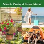 Sistema de Riego Solar para Jardín, Kit de Riego por Goteo Automático con 9 Programas de Riego, Manguera de 10 m para Plantas de Jardín/Balcón/Plantas en Macetas de Exterior