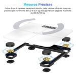 Báscula de Baño Digital, Báscula de Grasa Corporal y Músculos con App, Báscula de Peso Corporal Inteligente, 13 Monitores Composición Corporal Peso Músculo IMC, Máximo 180 kg