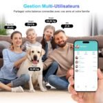 Báscula de Baño Digital, Báscula de Grasa Corporal y Músculos con App, Báscula de Peso Corporal Inteligente, 13 Monitores Composición Corporal Peso Músculo IMC, Máximo 180 kg