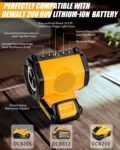 Altavoz inalámbrico portátil para batería Dewalt 18V 54V, altavoz pequeño inalámbrico para construcción, hogar y fiesta (batería no incluida)