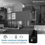 Timbre inalámbrico con cámara, WiFi 480P, videoportero automático, almacenamiento en la nube, timbre inteligente con visión nocturna, audio bidireccional (negro)