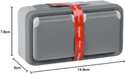 Legrand, Plexo 191505 Toma de pared doble, toma exterior impermeable de superficie IP55 gris