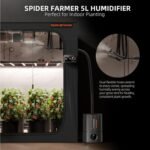 Spider Farmer Nuevo Humidificador 450 ml/h para Plantas Grow Shop Dormitorio GGS Humidificador Ultrasónico Inteligente con Higrómetro Interior Negro Pequeño 5L Relleno Superior