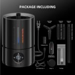 Spider Farmer Nuevo Humidificador 450 ml/h para Plantas Grow Shop Dormitorio GGS Humidificador Ultrasónico Inteligente con Higrómetro Interior Negro Pequeño 5L Relleno Superior