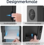 Citybee Nevera Pequeña Portátil 6L, Mini Nevera para Habitación 230V/12V, Nevera Cosmética Silenciosa para El Cuidado De La Piel Nevera Pequeña para Coche, Camping, Oficina (Negro)