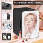 Citybee Nevera Pequeña Portátil 6L, Mini Nevera para Habitación 230V/12V, Nevera Cosmética Silenciosa para El Cuidado De La Piel Nevera Pequeña para Coche, Camping, Oficina (Negro)