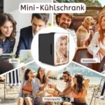 Citybee Nevera Pequeña Portátil 6L, Mini Nevera para Habitación 230V/12V, Nevera Cosmética Silenciosa para El Cuidado De La Piel Nevera Pequeña para Coche, Camping, Oficina (Negro)