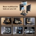 roborock Qrevo Master Set Robot Aspirador 10000 Pa, Cepillo DuoRoller, FlexiArm Design™, HyperForce®, Base Multifunción 3.0, Agua Caliente hasta 60°C, Más 2 Paños de Limpieza, Negro