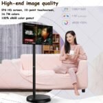 TV Portátil Inteligente FHD de 21,5 Pulgadas con Android 14, Pantalla Móvil Táctil con Rotación Total, Mando a Distancia y Batería Incorporada de 6000 mAh. Blanco-6+128G