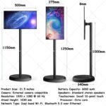 TV Portátil Inteligente FHD de 21,5 Pulgadas con Android 14, Pantalla Móvil Táctil con Rotación Total, Mando a Distancia y Batería Incorporada de 6000 mAh. Blanco-6+128G