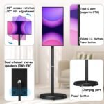 TV Portátil Inteligente FHD de 21,5 Pulgadas con Android 14, Pantalla Móvil Táctil con Rotación Total, Mando a Distancia y Batería Incorporada de 6000 mAh. Blanco-6+128G