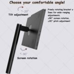 TV Portátil Inteligente FHD de 21,5 Pulgadas con Android 14, Pantalla Móvil Táctil con Rotación Total, Mando a Distancia y Batería Incorporada de 6000 mAh. Blanco-6+128G