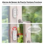 TechRise Sensor de alarma de puerta, alarma inalámbrica de 3 configuraciones de volumen con timbre para instalación rápida para hogar/hotel/apartamento/garaje (3 piezas)