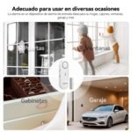 TechRise Sensor de alarma de puerta, alarma inalámbrica de 3 configuraciones de volumen con timbre para instalación rápida para hogar/hotel/apartamento/garaje (3 piezas)