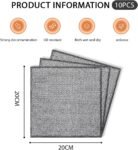 Paños de alambre multiusos para lavar platos, húmedo y seco, paquete de 10 paños de alambre grueso, doble capa, reutilizable, fuerte paño de limpieza de microfibra, trapo para el polvo