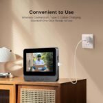 PGST Timbre de Video inalámbrico con Pantalla IPS de 4.3″ Timbre inalámbrico con cámara 1080P para intercomunicador de comunicación Dual Familiar No Requiere WiFi