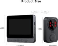 PGST Timbre de Video inalámbrico con Pantalla IPS de 4.3″ Timbre inalámbrico con cámara 1080P para intercomunicador de comunicación Dual Familiar No Requiere WiFi
